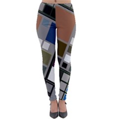 Abstract Composition Lightweight Velour Leggings by Sudhe