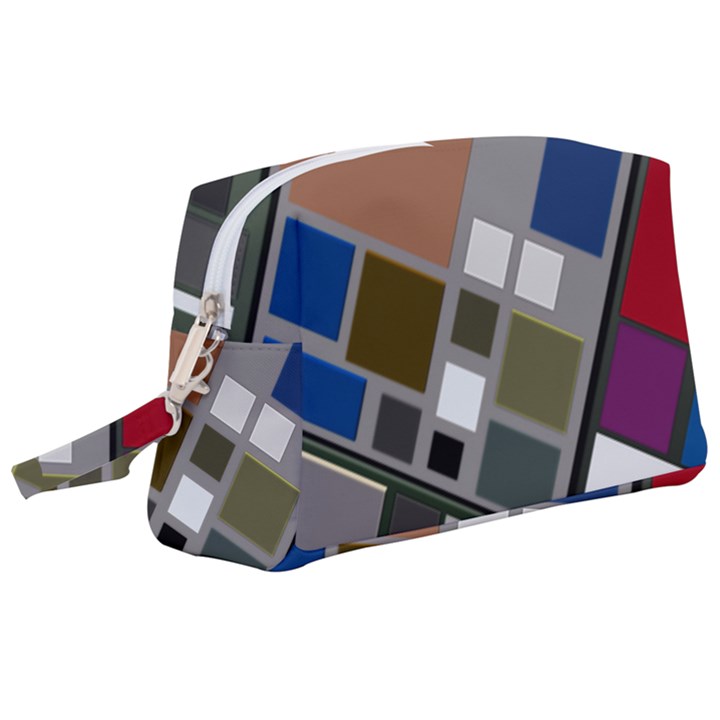 Abstract Composition Wristlet Pouch Bag (Large)