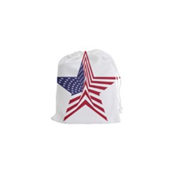 A Star With An American Flag Pattern Drawstring Pouch (xs) by Sudhe