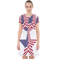 A Star With An American Flag Pattern Adorable In Chiffon Dress by Sudhe