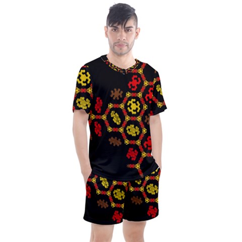 Algorithmic Drawings Men s Mesh Tee And Shorts Set by Sudhe