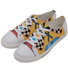 Automobile Car Checkered Drive Women s Low Top Canvas Sneakers by Sudhe