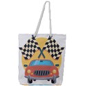 Automobile Car Checkered Drive Full Print Rope Handle Tote (Large) View1