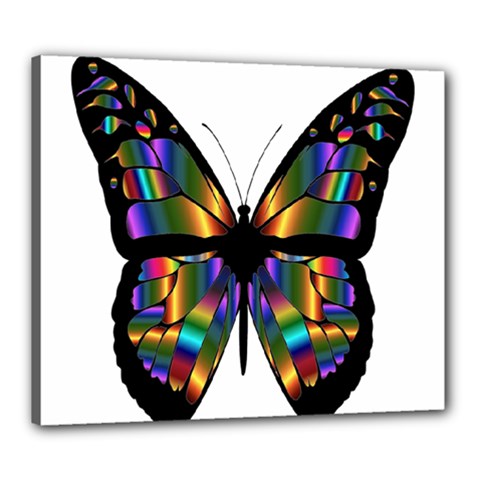 Abstract Animal Art Butterfly Canvas 24  X 20  (stretched) by Sudhe