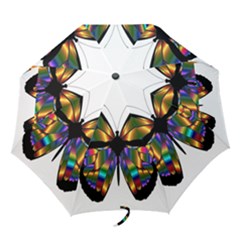 Abstract Animal Art Butterfly Folding Umbrellas by Sudhe