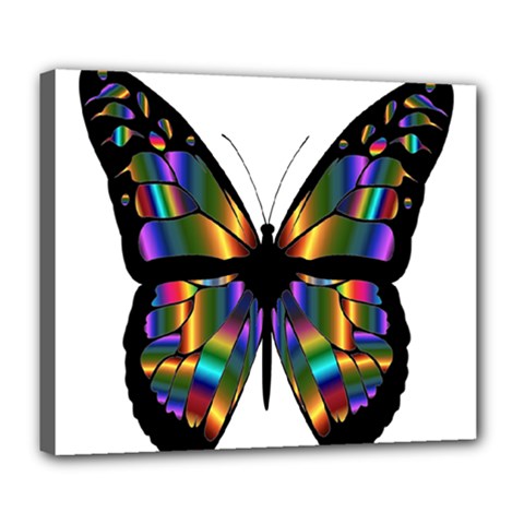 Abstract Animal Art Butterfly Deluxe Canvas 24  X 20  (stretched) by Sudhe