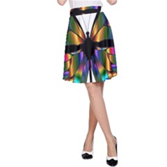 Abstract Animal Art Butterfly A-line Skirt by Sudhe