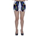 Abstract Animal Art Butterfly Skinny Shorts View1