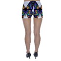 Abstract Animal Art Butterfly Skinny Shorts View2