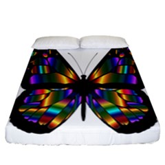 Abstract Animal Art Butterfly Fitted Sheet (california King Size) by Sudhe