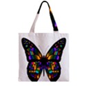 Abstract Animal Art Butterfly Zipper Grocery Tote Bag View1