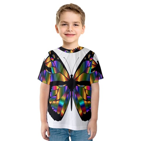 Abstract Animal Art Butterfly Kids  Sport Mesh Tee by Sudhe