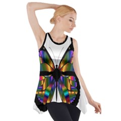 Abstract Animal Art Butterfly Side Drop Tank Tunic by Sudhe