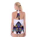 Abstract Animal Art Butterfly Boyleg Halter Swimsuit  View2