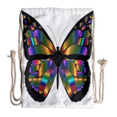 Abstract Animal Art Butterfly Drawstring Bag (large) by Sudhe