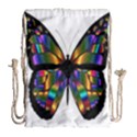 Abstract Animal Art Butterfly Drawstring Bag (Large) View1