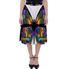 Abstract Animal Art Butterfly Classic Midi Skirt by Sudhe