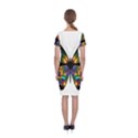 Abstract Animal Art Butterfly Classic Short Sleeve Midi Dress View2