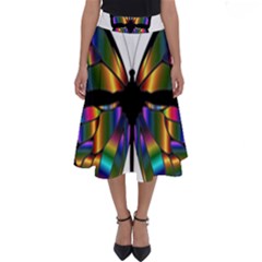 Abstract Animal Art Butterfly Perfect Length Midi Skirt by Sudhe