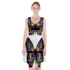 Abstract Animal Art Butterfly Racerback Midi Dress by Sudhe