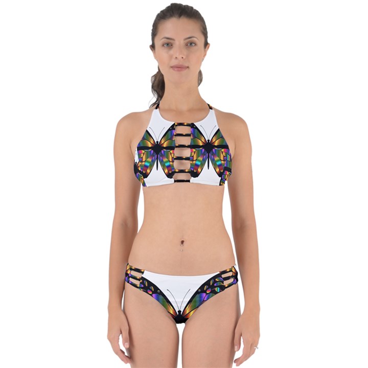 Abstract Animal Art Butterfly Perfectly Cut Out Bikini Set