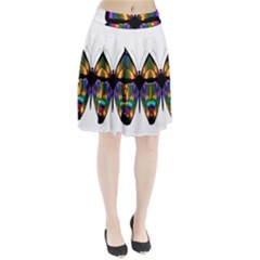 Abstract Animal Art Butterfly Pleated Skirt by Sudhe