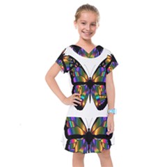 Abstract Animal Art Butterfly Kids  Drop Waist Dress by Sudhe