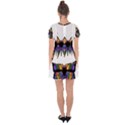 Abstract Animal Art Butterfly Drop Hem Mini Chiffon Dress View2