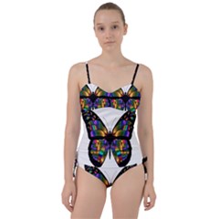 Abstract Animal Art Butterfly Sweetheart Tankini Set by Sudhe