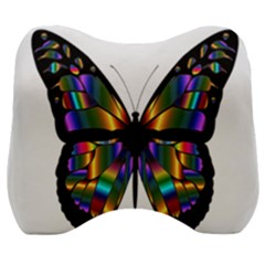 Abstract Animal Art Butterfly Velour Head Support Cushion by Sudhe