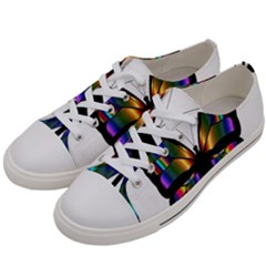 Abstract Animal Art Butterfly Women s Low Top Canvas Sneakers by Sudhe