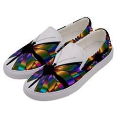 Abstract Animal Art Butterfly Men s Canvas Slip Ons by Sudhe