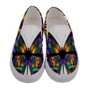 Abstract Animal Art Butterfly Women s Canvas Slip Ons View1