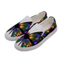 Abstract Animal Art Butterfly Women s Canvas Slip Ons View2