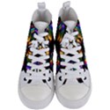 Abstract Animal Art Butterfly Women s Mid-Top Canvas Sneakers View1