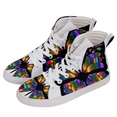 Abstract Animal Art Butterfly Men s Hi-top Skate Sneakers by Sudhe