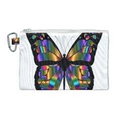 Abstract Animal Art Butterfly Canvas Cosmetic Bag (large) by Sudhe