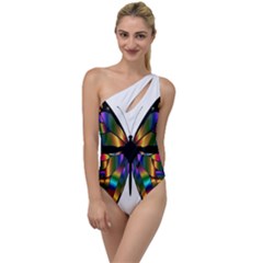 Abstract Animal Art Butterfly To One Side Swimsuit by Sudhe