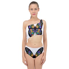 Abstract Animal Art Butterfly Spliced Up Two Piece Swimsuit by Sudhe