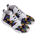 Abstract Animal Art Butterfly Men s Lightweight High Top Sneakers View3