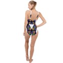 Abstract Animal Art Butterfly High Neck One Piece Swimsuit View2