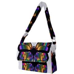 Abstract Animal Art Butterfly Full Print Messenger Bag by Sudhe