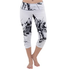 Apollo Moon Landing Nasa Usa Capri Yoga Leggings by Sudhe