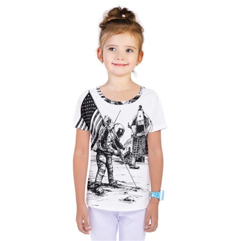 Apollo Moon Landing Nasa Usa Kids  One Piece Tee by Sudhe