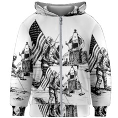 Apollo Moon Landing Nasa Usa Kids  Zipper Hoodie Without Drawstring by Sudhe