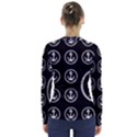 Anchor Pattern V-Neck Long Sleeve Top View2