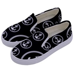 Anchor Pattern Kids  Canvas Slip Ons by Sudhe