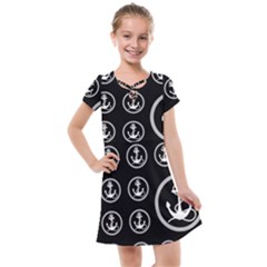 Anchor Pattern Kids  Cross Web Dress by Sudhe