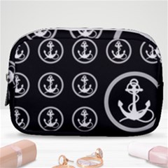 Anchor Pattern Make Up Pouch (small) by Sudhe