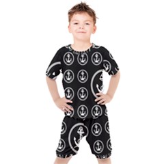 Anchor Pattern Kids  Tee And Shorts Set by Sudhe